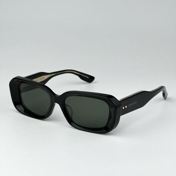 NEW Gucci GG1531SK 001 Black Grey Unisex Rectangle Sunglasses GG 1531SK main image 9